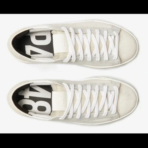 NIB P448 Jack Low Top Zebby White Leather Sneaker Women's EU41 / US 10.5-11 - Picture 2 of 15